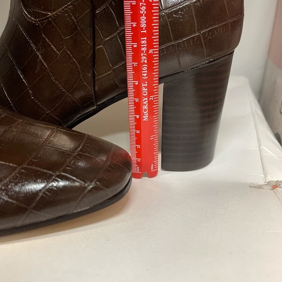 BNIB Marc Fisher Revely Boots Dark Natural Leather - Picture 9 of 14